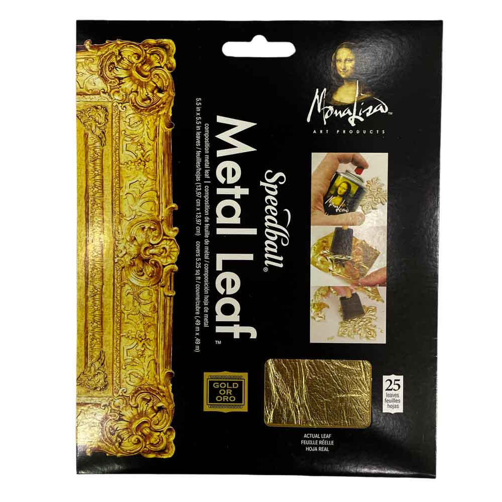 Hojas metálicas color Oro Mona Lisa (25hjs)
