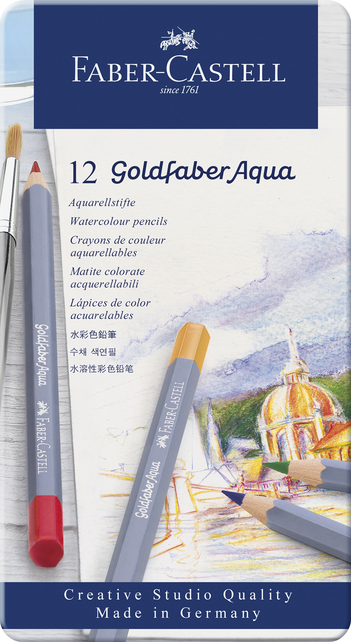 12 lápices acuarelables Goldfaber Aqua - Imagen 2
