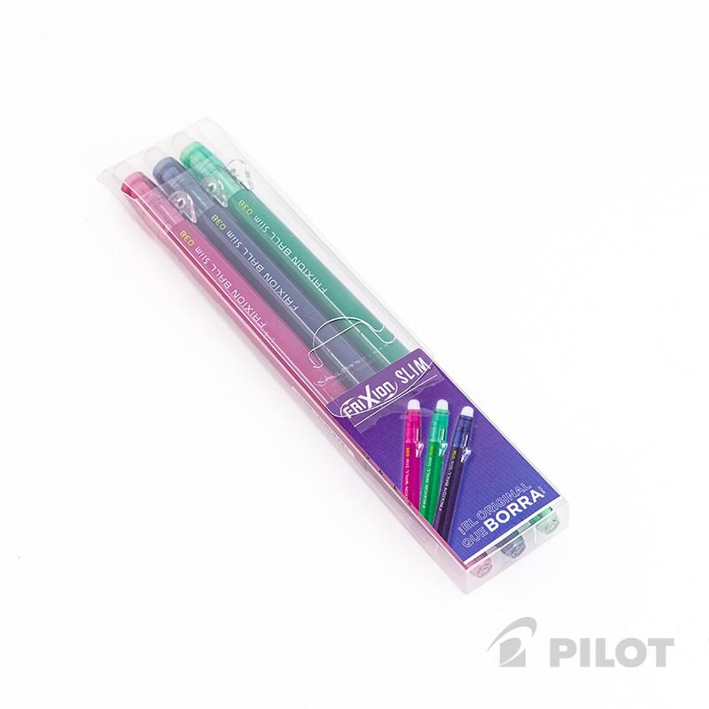 Set Lápiz Gel 0.38 FRIXION SLIM PILOT 3 Unidades (Borrable)