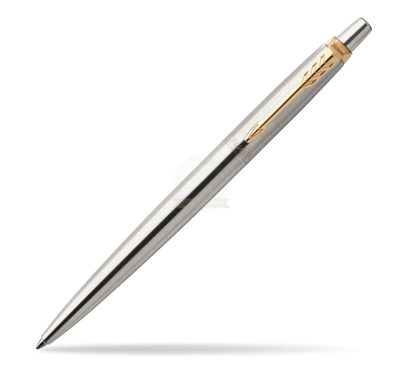 Bolígrafo Parker Jotter Stainless Steel Golden Finish Trim (1953182) - Imagen 2
