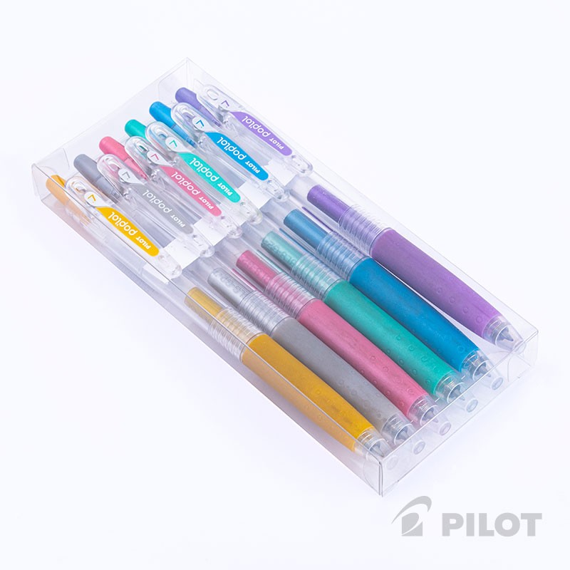 Set Lápiz Gel POPLOL o.7 Metálicos 6u Pilot - Imagen 4