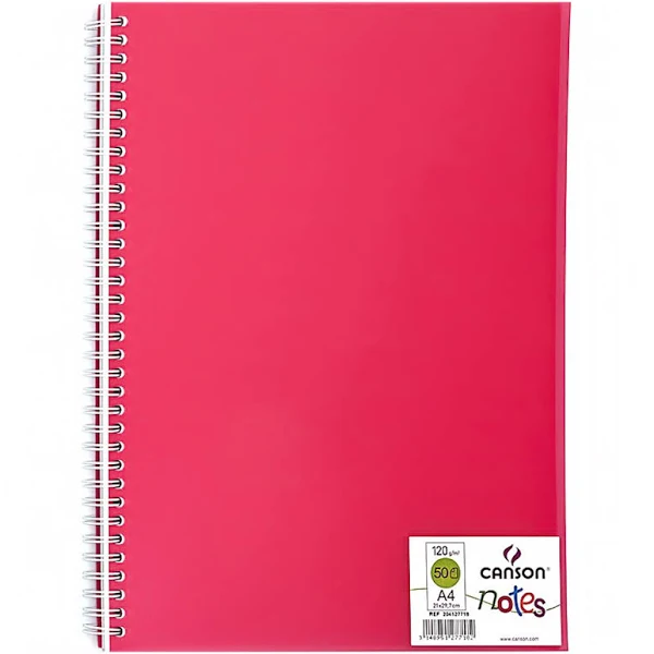 Canson Sketch Book Notes Color Sandia Papel Blanco A5