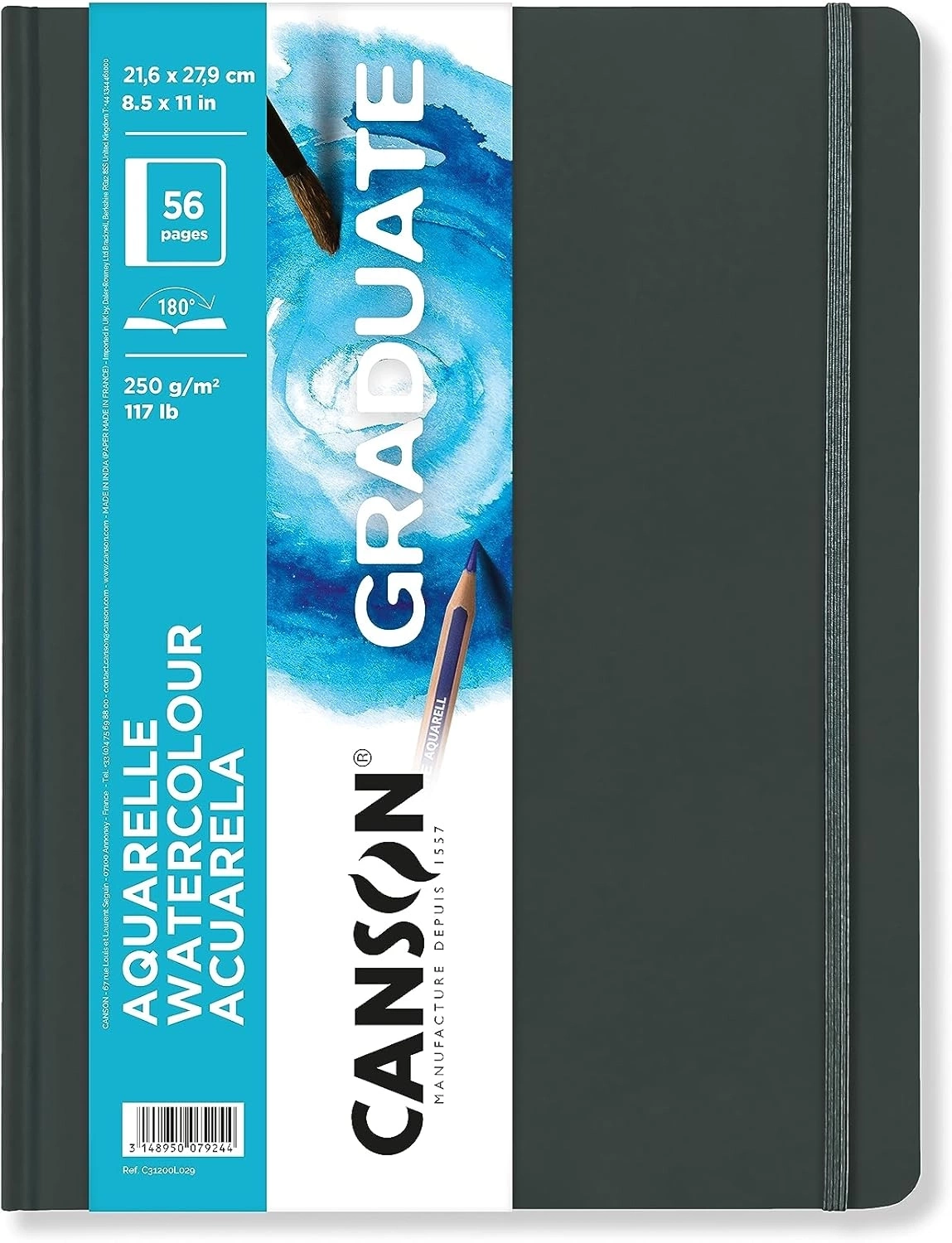 Cuaderno Acuarela Graduate Grano Fino Canson 250g/m²