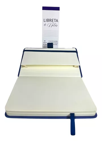 Libreta de Notas A5 Azul Oscuro Anillada Con Elástico/100gr x 80 Hojas Adetec - Imagen 4