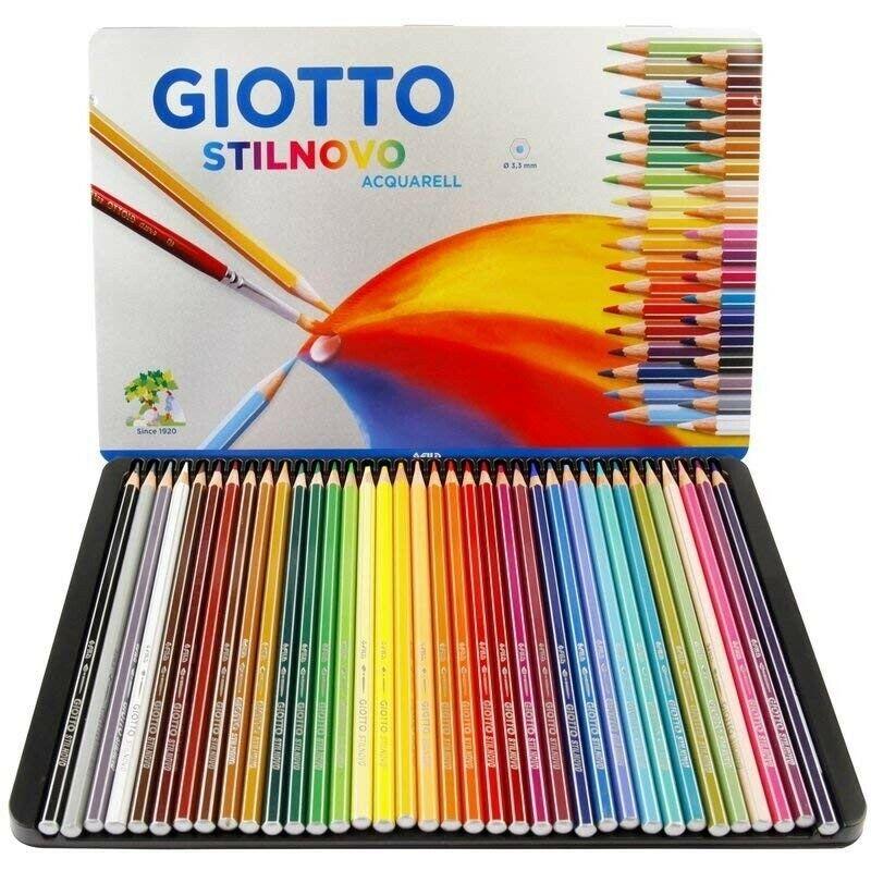 Caja Metálica 36 Lápices Acuarelables Stilnovo Acquarell Giotto - Imagen 2