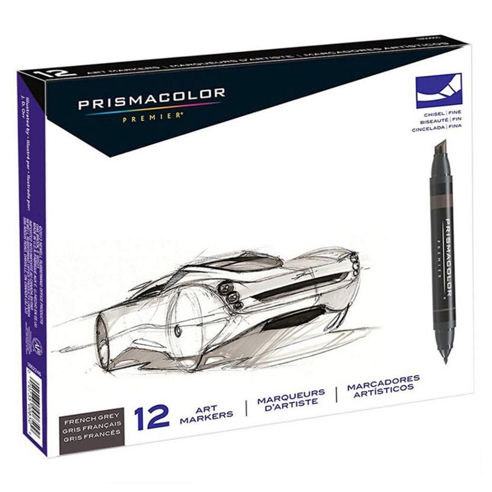 MARCADORES Prismacolor Premier - Set 12 Marcadores Gris Francés