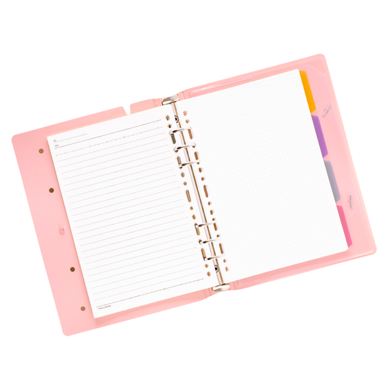 Agenda Pin A5 Rosado c/ 6 Anillos Sworld - Imagen 4