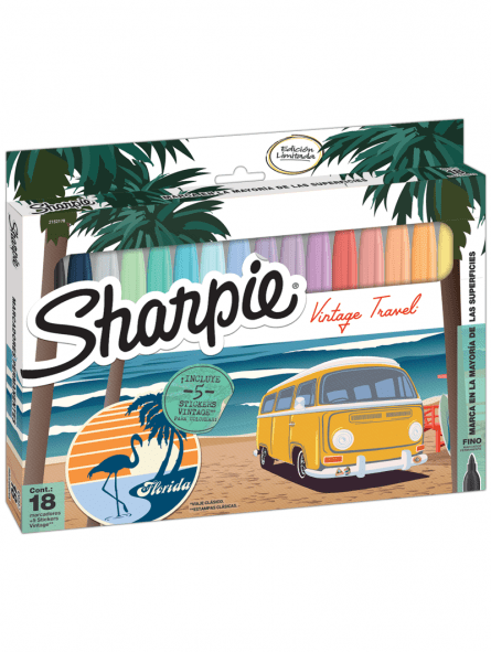 Set Marcadores Permanentes Sharpie Vintage Travel Set 18 Colores
