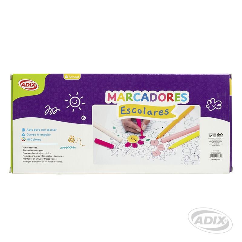 Set Marcadores Triangulares 48 Colores Lavables - Imagen 4