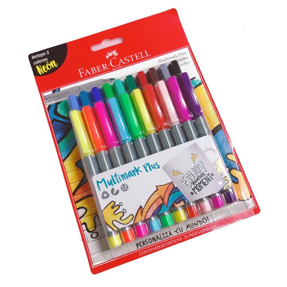 Marcador Multimark Plus x 20 colores FABER CASTELL - Imagen 2